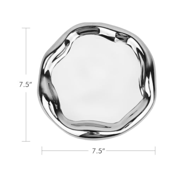 Chendecor Elegant Silver Tray - Perfect for Organizing & Displaying