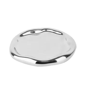 Chendecor Elegant Silver Tray - Perfect for Organizing & Displaying