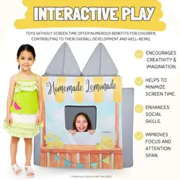 Couch Swag Play Panel for Childrens Foam Sofa Kids Couch (Lemonade Stand)