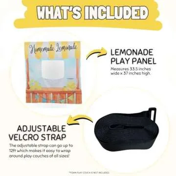 Couch Swag Play Panel for Childrens Foam Sofa Kids Couch (Lemonade Stand)