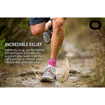 Plantar Fasciitis Socks with Arch Support for Men & Women - Best Ankle Compression Socks for Foot and Heel Pain Relief - Better Than Night Splint Brace, Orthotics, Inserts, Insoles