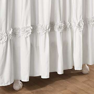Lush Decor Darla Floral Shower Curtain - 72x72 Elegant Design