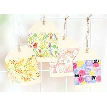 lovielf Gold foil Silver Animal Dove Black cat Bunny Floral Flower Cute Washi Tape | Set of 4 Rolls