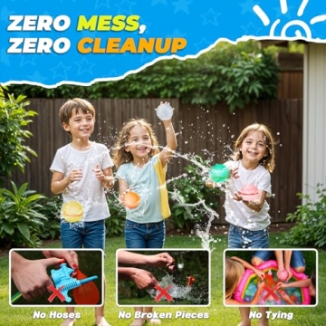 Tizikcon Reusable Water Balloons 16PCS For Summer Fun