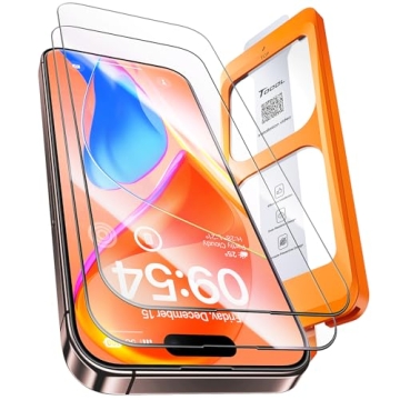 TOCOL for iPhone 16 Pro Max Screen Protector [Military Grade Shatterproof] [9H Hardness] HD Tempered...