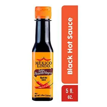 Mexico Lindo Picante Negra Hot Sauce | Light & Spicy | 8,400 Scoville Level | Great with Asian Food, Seafood & Meat | 5 Fl Oz Bottle (Pack of 1)