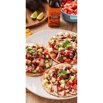 Mexico Lindo Picante Negra Hot Sauce | Light & Spicy | 8,400 Scoville Level | Great with Asian Food, Seafood & Meat | 5 Fl Oz Bottle (Pack of 1)