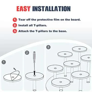 Eco Moda Acrylic Display Stand - 7-Tier Black Action Figure Stand - Multilevel Acrylic Risers for Display - Collection Organizer Holder for Figures, Collectibles, Toys and Dolls, Jewelry