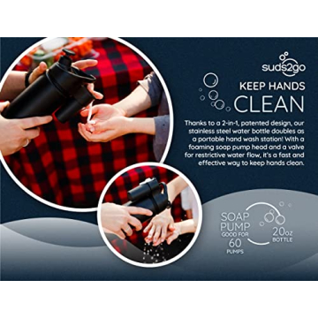 Suds2Go Portable Hand Washing Water Bottle for Travel