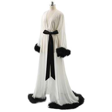 Molisa Feather Robe for Bridal Elegance and Comfort
