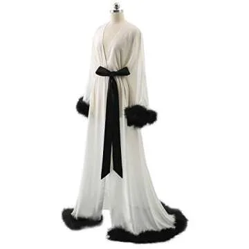 Molisa Feather Robe for Bridal Elegance and Comfort