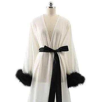 Molisa Feather Robe for Bridal Elegance and Comfort