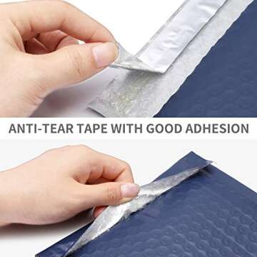 TOMVYTER Poly Bubble Mailers 6x10, 25pcs Padded Envelopes with Self Seal Package Bags for Shipping, Waterproof Bubble Envelopes for Small Business Supplies Packaging (Navy Blue, Bulk #0)