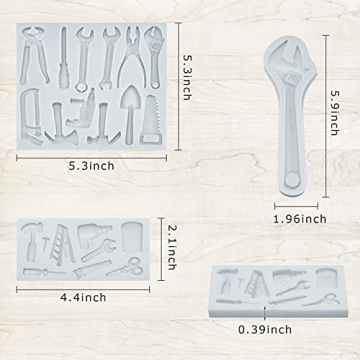 3-Piece Silicone Hand Tools Mold Set for Creative Baking