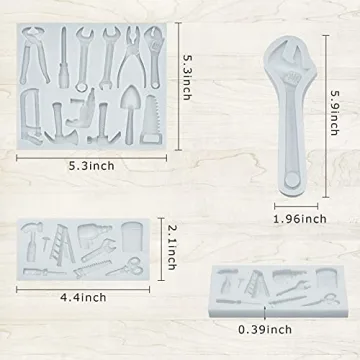 3-Piece Silicone Hand Tools Mold Set for Creative Baking