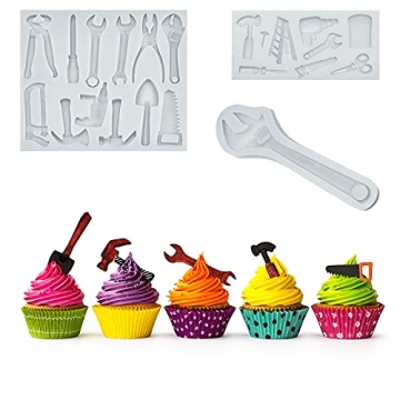 3-Piece Silicone Hand Tools Mold Set for Creative Baking