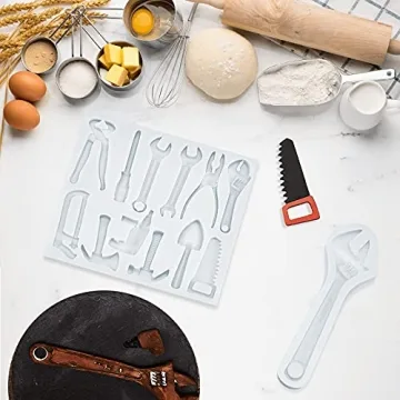 3-Piece Silicone Hand Tools Mold Set for Creative Baking