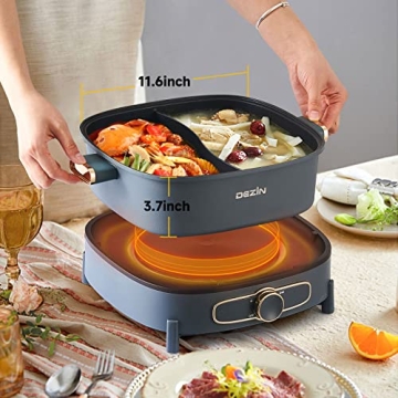 Dezin Electric Hot Pot - Dual Flavor 5.5L Cooker