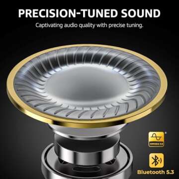 TOZO T10 (Ergonomic Edition) Wireless Earbuds Bluetooth 5.3 Headphones, App Customize EQ, Ergonomic ...