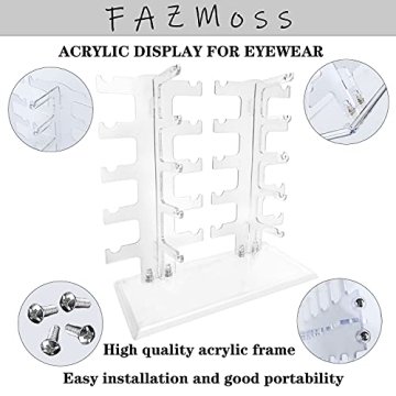 Stylish FAZMoss Sunglasses Rack for 10 Pairs of Glasses