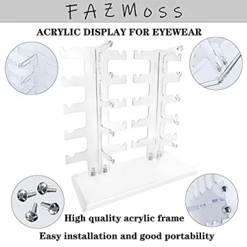 Stylish FAZMoss Sunglasses Rack for 10 Pairs of Glasses