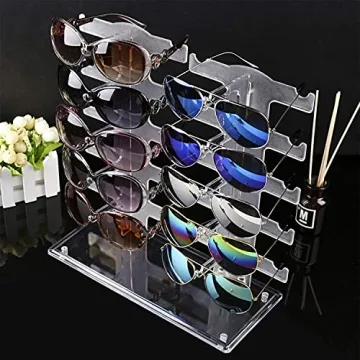 Stylish FAZMoss Sunglasses Rack for 10 Pairs of Glasses