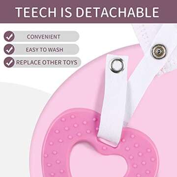 Baby Bandana Drool Bibs for Girls - 8-Pack Baby Bibs with Teething Toys/Teethers Set -Super Absorbent Organic Cotton Bibs for Baby Girl