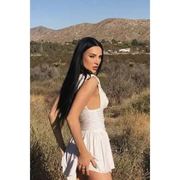 Kafiloe Sexy Chiffon Women's Mini Dress for Summer