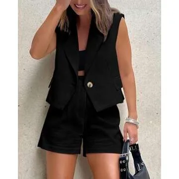 KIRUNDO 2 Piece Summer Outfit Set for Women 2025 Fashion