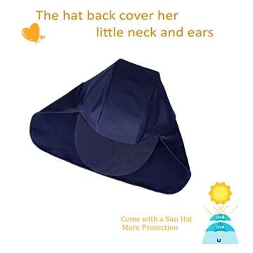 UMELOK Newborn Boys UPF 50+ Sun Protectied Swimsuit with Snap Bottom (Blue,Stripes 0-3 Months)