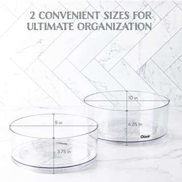 Oizeir Lazy Susan Turntable - 360-Degree Organizer for Home