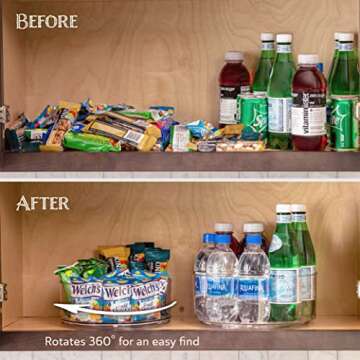 Oizeir Lazy Susan Turntable - 360-Degree Organizer for Home