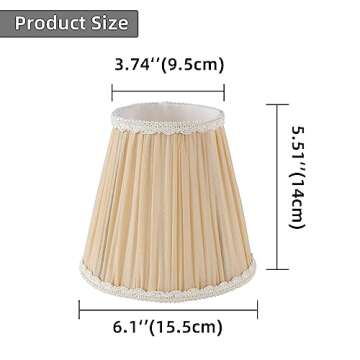 Elegant Gold Linen Lampshades Set of 6 for Chandelier