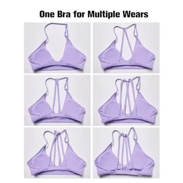 YEOREO Padded Strappy Gym Bra for Light Impact Fitness