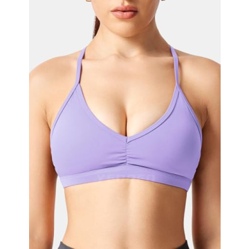 YEOREO Padded Strappy Gym Bra for Light Impact Fitness