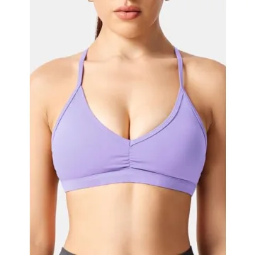 YEOREO Padded Strappy Gym Bra for Light Impact Fitness
