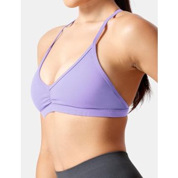 YEOREO Padded Strappy Gym Bra for Light Impact Fitness