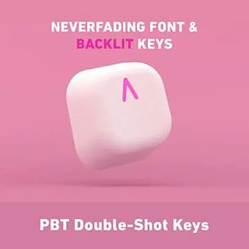 Azio IZO Wireless BT5/USB PC & Mac Mechanical Keyboard, Pre-Lubed Red Switches, Pink Blossom (IK408)