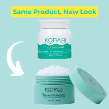 Kopari Coconut Mini Melt - All-over Skin Moisturizing, Under Eye Rescuing, Hair Conditioning + More With 100% Organic Coconut Oil, Non GMO, Vegan, Cruelty Free, Paraben Free and Sulfate Free 2.5 Oz