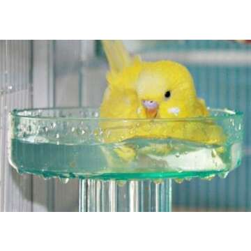 Lixit Quick Lock Bird Cage Bath for Lovebirds, Canaries, Finches, Parakeets, and Cockatiels and Othe...