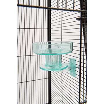 Lixit Quick Lock Bird Cage Bath for Lovebirds, Canaries, Finches, Parakeets, and Cockatiels and Other Small to Medium Feathered Friends (Pack of 1)