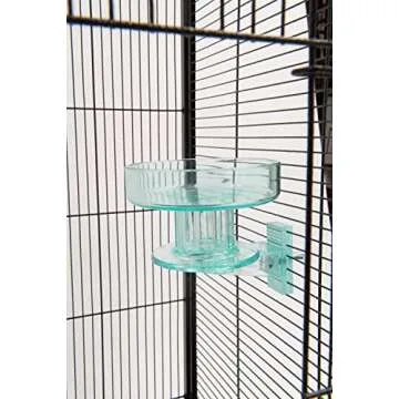 Lixit Quick Lock Bird Cage Bath for Lovebirds, Canaries, Finches, Parakeets, and Cockatiels and Other Small to Medium Feathered Friends (Pack of 1)