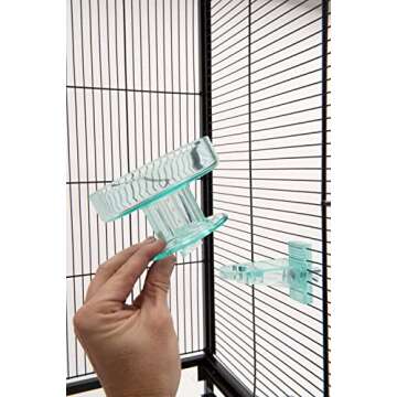 Lixit Quick Lock Bird Cage Bath for Lovebirds, Canaries, Finches, Parakeets, and Cockatiels and Other Small to Medium Feathered Friends (Pack of 1)