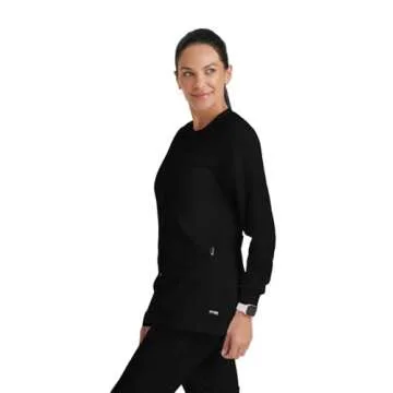BARCO Grey's Anatomy 4450 Black Scrub Jacket for Women