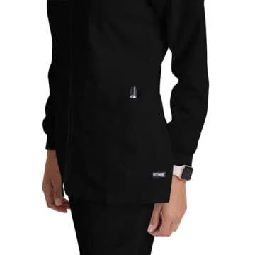 BARCO Grey's Anatomy 4450 Black Scrub Jacket for Women