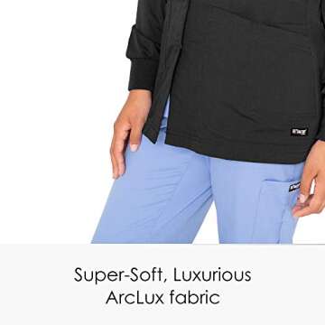 BARCO Grey's Anatomy 4450 Black Scrub Jacket for Women