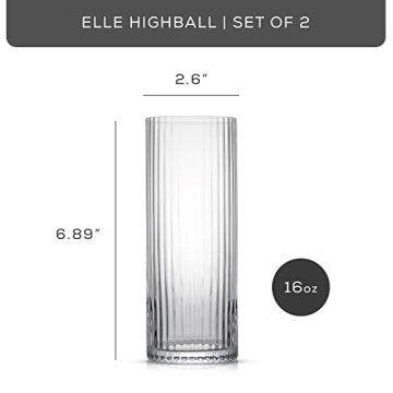 JoyJolt Highball Glasses Set for Elegant Entertaining