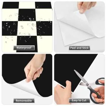 MORCART Peel and Stick Floor Tile, 8" x 8" DIY Flooring