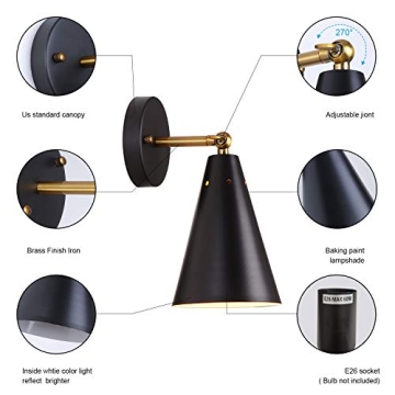 MWZ Modern Black Wall Sconces – Stylish and Versatile Lighting.