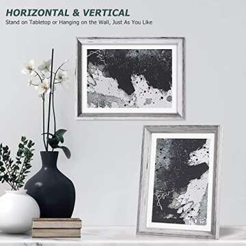 HAMITOR Picture Frames Set Wall Decor - 12 Pcs Photo Frames Collage for Wall or Tabletop Including 4x6 5x7 6x8 8x10 11x14 inch